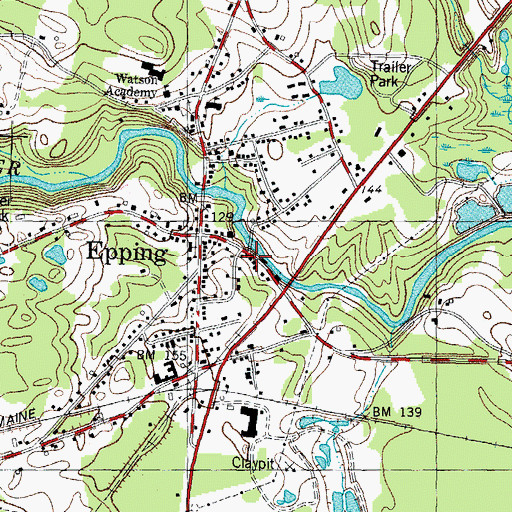 Topographic Map of Hogarth Country Day School, NH