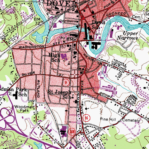 Topographic Map of My School Child Care Center, NH
