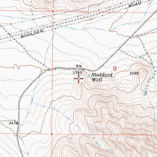 Topographic Map of Stoddard Well, CA
