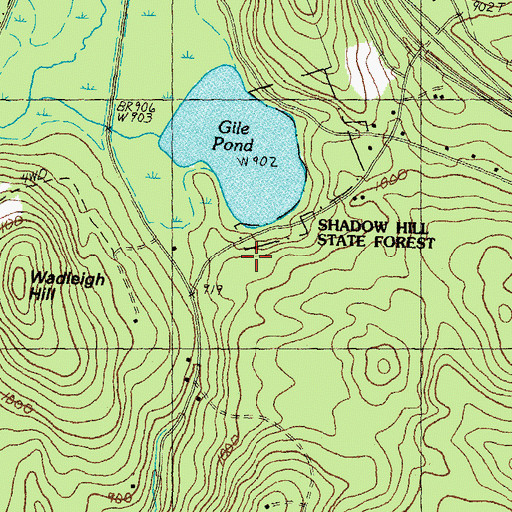 Topographic Map of Kearsarge Regional Middle School, NH