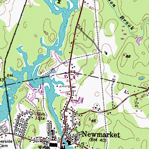Topographic Map of Great Bay Kids Company Child Care Center, NH