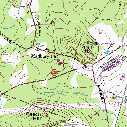 Topographic Map of Moharimet School, NH