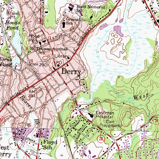 Topographic Map of Childrens House of Derry Child Care Center, NH
