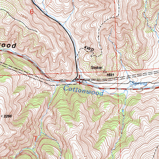Topographic Map of Stoker Canyon, CA