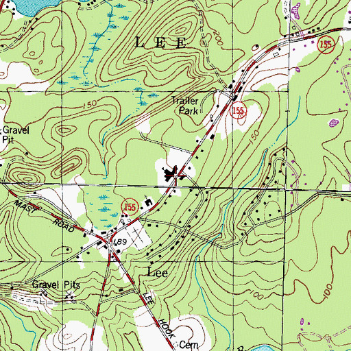 Topographic Map of Mast Way School, NH