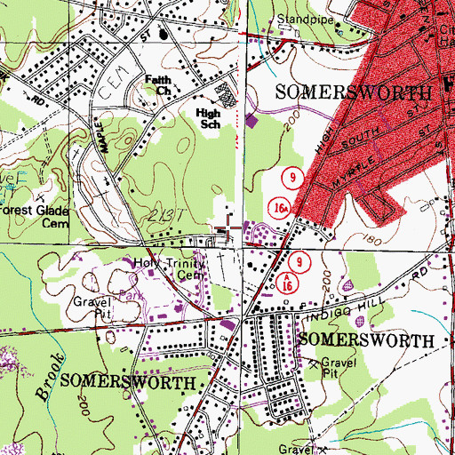 Topographic Map of Somersworth Child Care Center, NH
