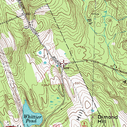 Topographic Map of Hopkinton Independent School, NH