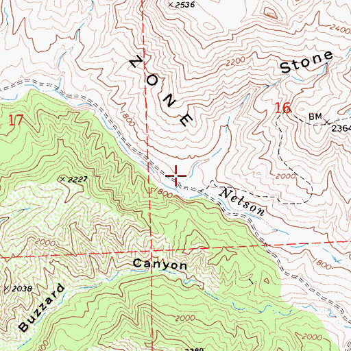 Topographic Map of Stone Canyon, CA