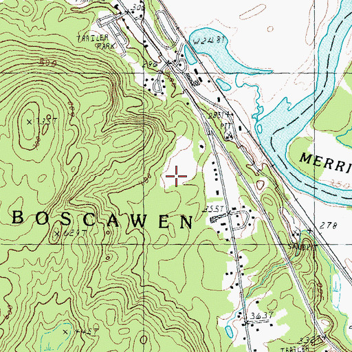 Topographic Map of Boscawen Elementary Preschool, NH