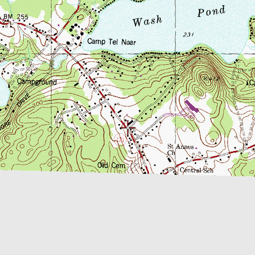 Topographic Map of Stepping Stones School, NH