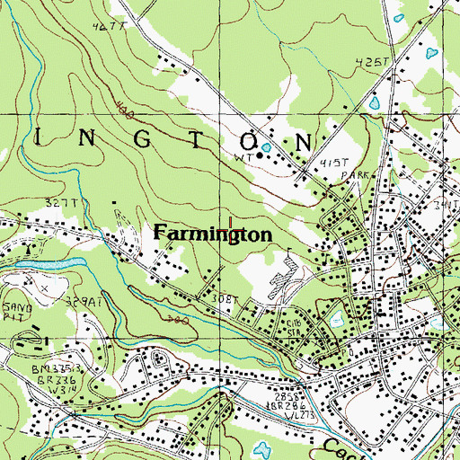 Topographic Map of Farmington Senior High School, NH