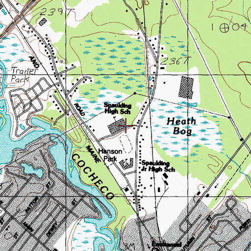 Topographic Map of Bud Carlson Academy, NH