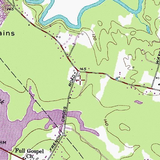 Topographic Map of Cross Road Kindergarten and School, NH