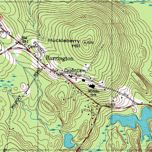 Topographic Map of Cocheco Arts and Technology Charter Academy, NH