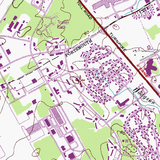 Topographic Map of Granite State College Portsmouth Academic Center, NH