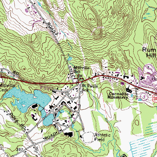 Topographic Map of Parker Academy, NH