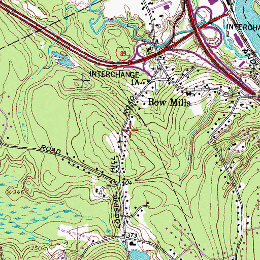 Topographic Map of Meeting House Montessori School, NH