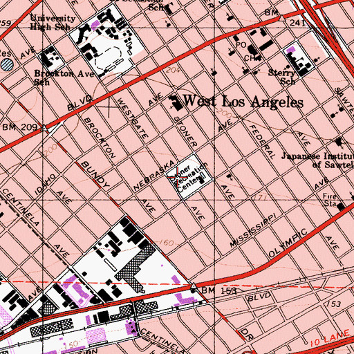 Topographic Map of Stoner Recreation Center, CA