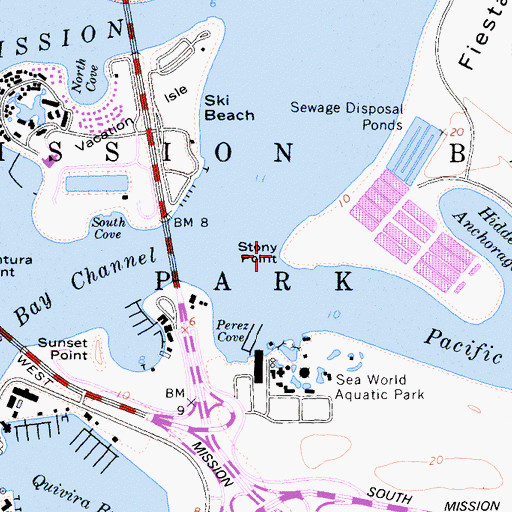 Topographic Map of Stony Point, CA