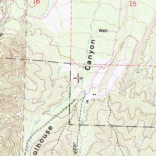 Topographic Map of Stovall Canyon, CA