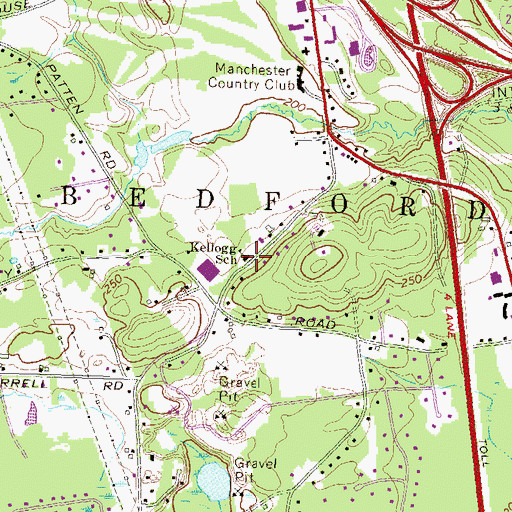 Topographic Map of Kellogg Seventh Day Adventist School, NH
