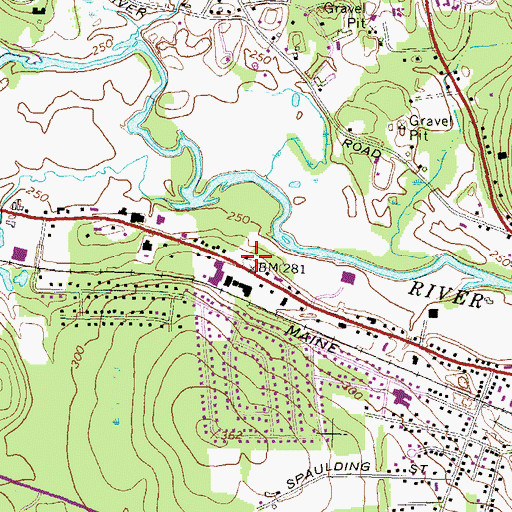 Topographic Map of Milford Christian Academy, NH