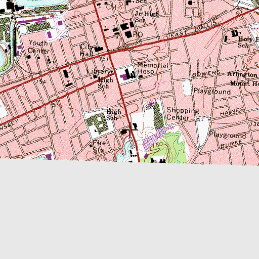 Topographic Map of Adult Learning Center Nashua, NH