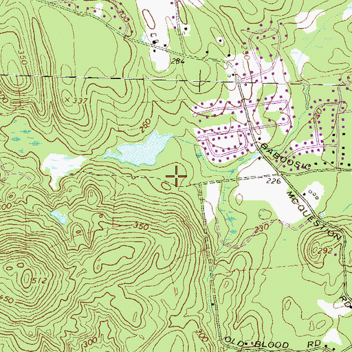 Topographic Map of Merrimack Middle School, NH