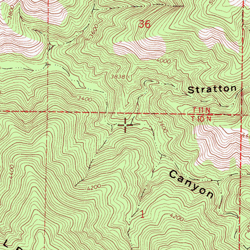 Topographic Map of Stratton Canyon, CA
