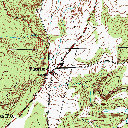 Topographic Map of Putnam Central School, NY