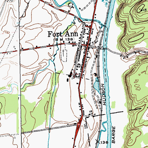 Topographic Map of Fort Ann Central School, NY