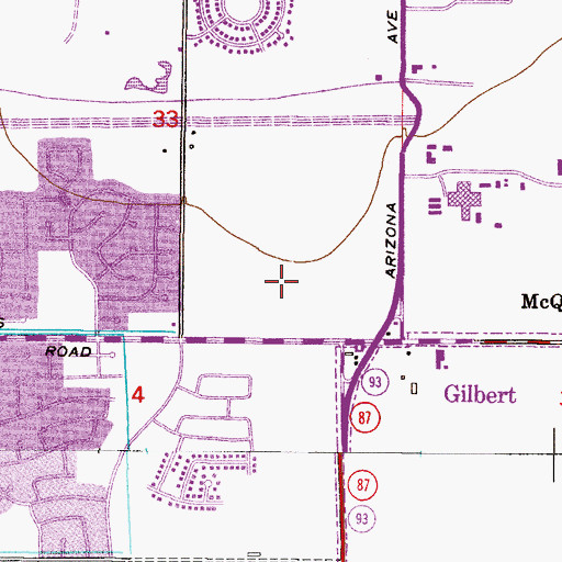 Topographic Map of Parkview Mesa, AZ