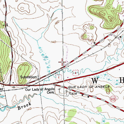 Topographic Map of Whitehall Junior-Senior High School, NY