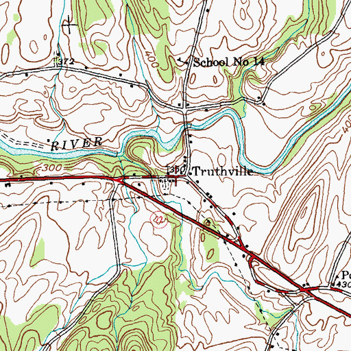 Topographic Map of Truthville Christian Academy, NY