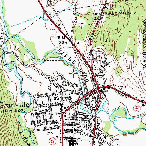 Topographic Map of Richards Memorial Park, NY