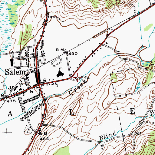 Topographic Map of Washington County Jail, NY