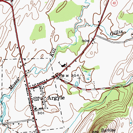 Topographic Map of Argyle Central School, NY