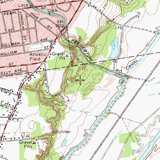 Topographic Map of Fort Edward Landfill, NY