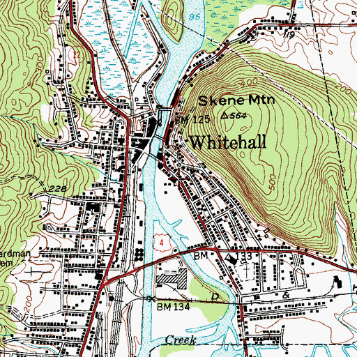 Topographic Map of Williams Street School (historical), NY