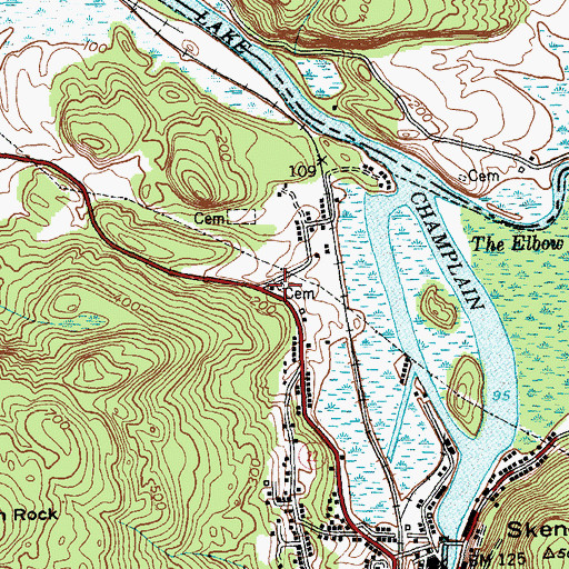 Topographic Map of Neddo Cemetery, NY