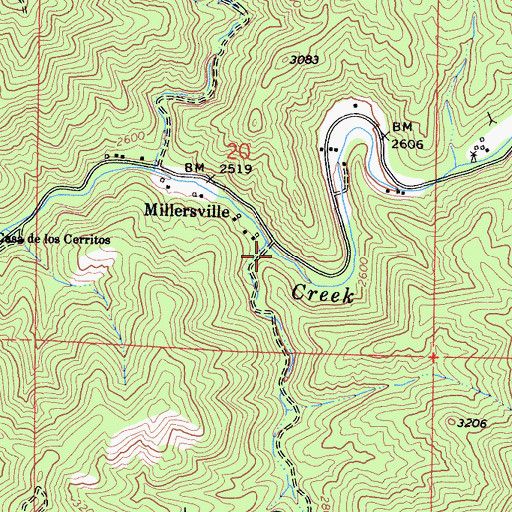 Topographic Map of Studhorse Canyon, CA
