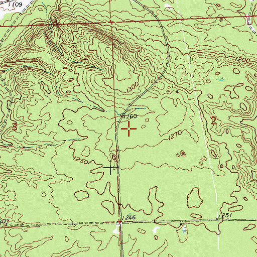 Topographic Map of Luzerne Campground, MI