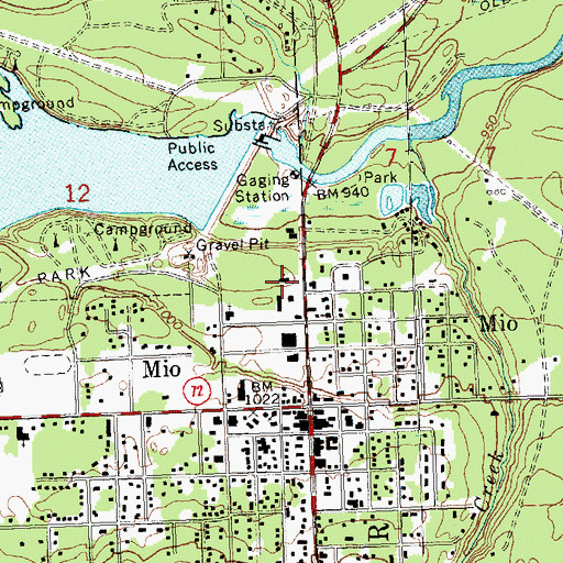 Topographic Map of Church of Christ, MI