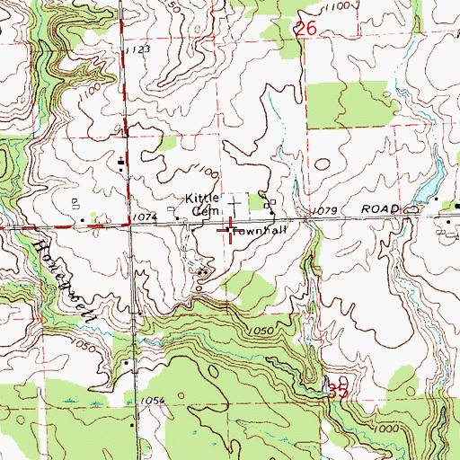 Topographic Map of Elmer Township Hall, MI