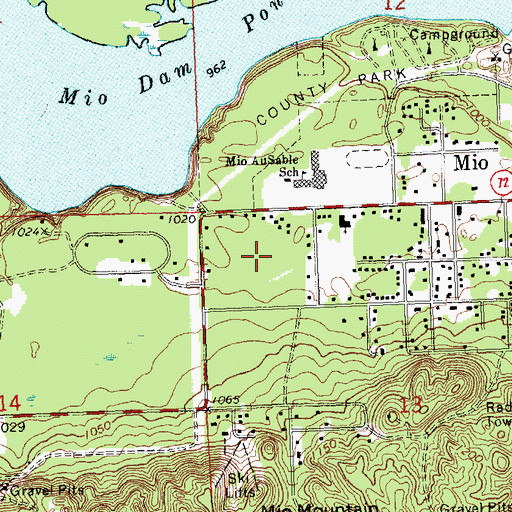 Topographic Map of Grace Apostolic Church, MI
