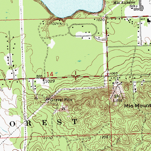 Topographic Map of Saint Bartholomew Episcopal Church, MI