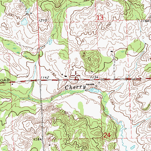 Topographic Map of Conservative Mennonite Church, MI