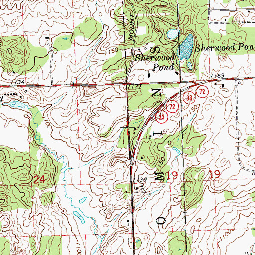Topographic Map of Faith Baptist Church, MI