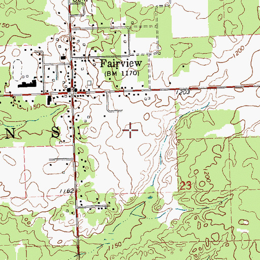Topographic Map of Au Sable Valley Health Center, MI
