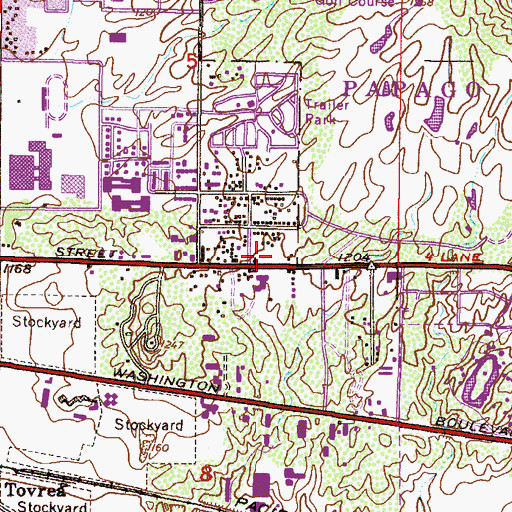 Topographic Map of Parkview Village Mobile Home and Recreational Vehicle Park, AZ